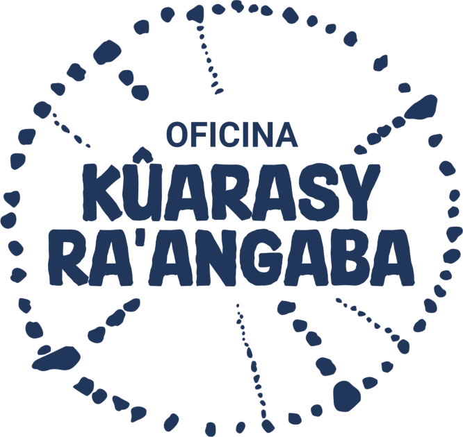 Identidade visual da oficina Kûarasy Ra'angaba.